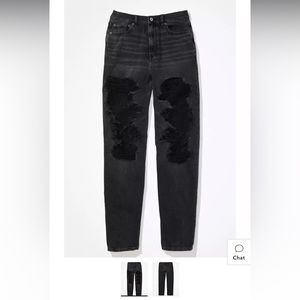 AE Ripped Highest Waist Baggy Straight Jean